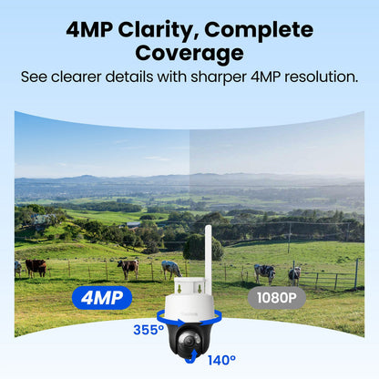 Reolink Go PT S Lite 4G LTE 360° Pan-Tilt & Auto Tacking Security Camera + Solar Panel
