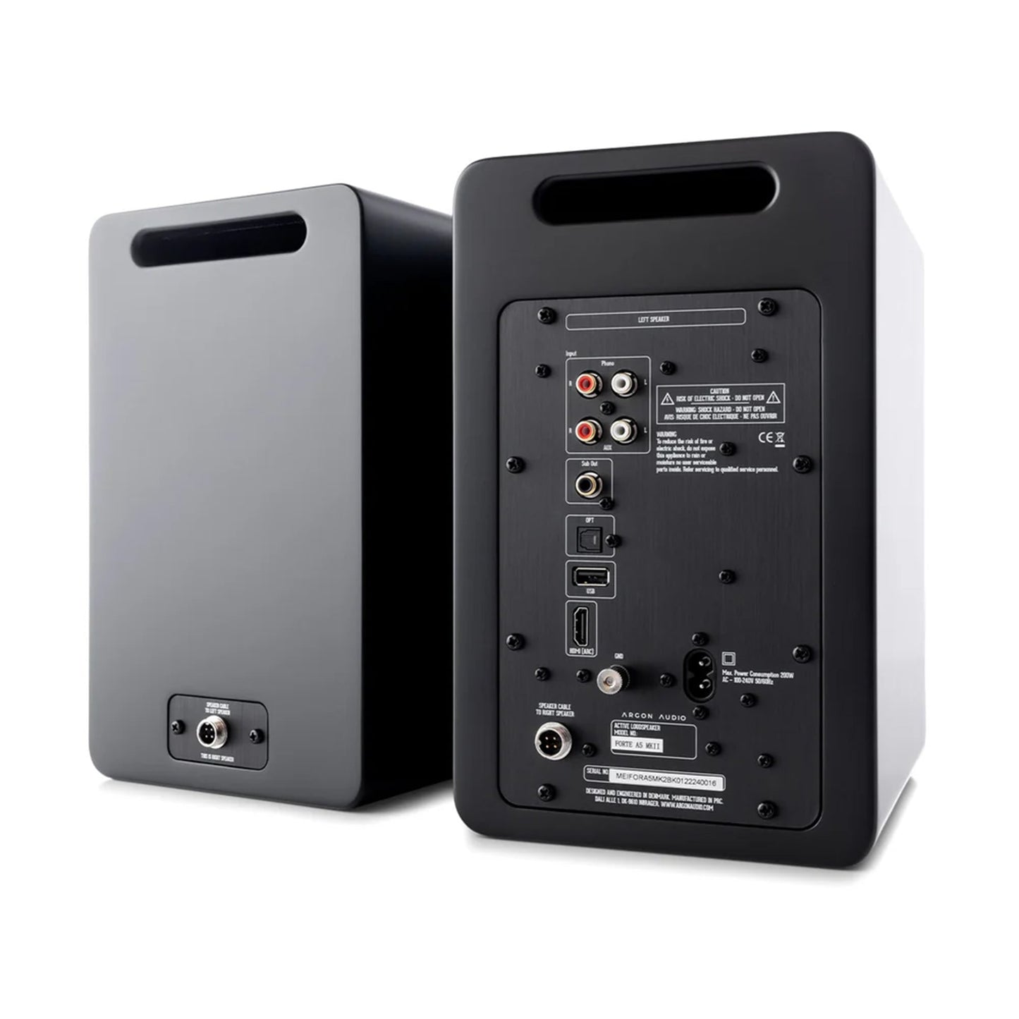 Argon Audio FORTE Black A5 MK2 Bookshelf Speakers