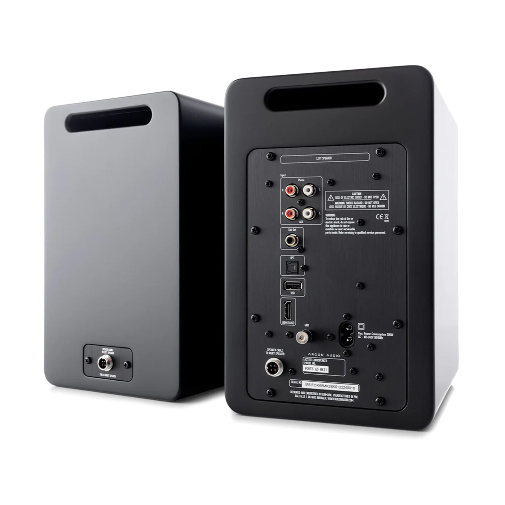 Argon Audio FORTE Black A5 MK2 Bookshelf Speakers
