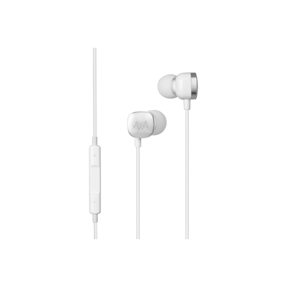 Wave Corded In-Ear Headphones for iPhone 14 Pro Max/iPad (White)