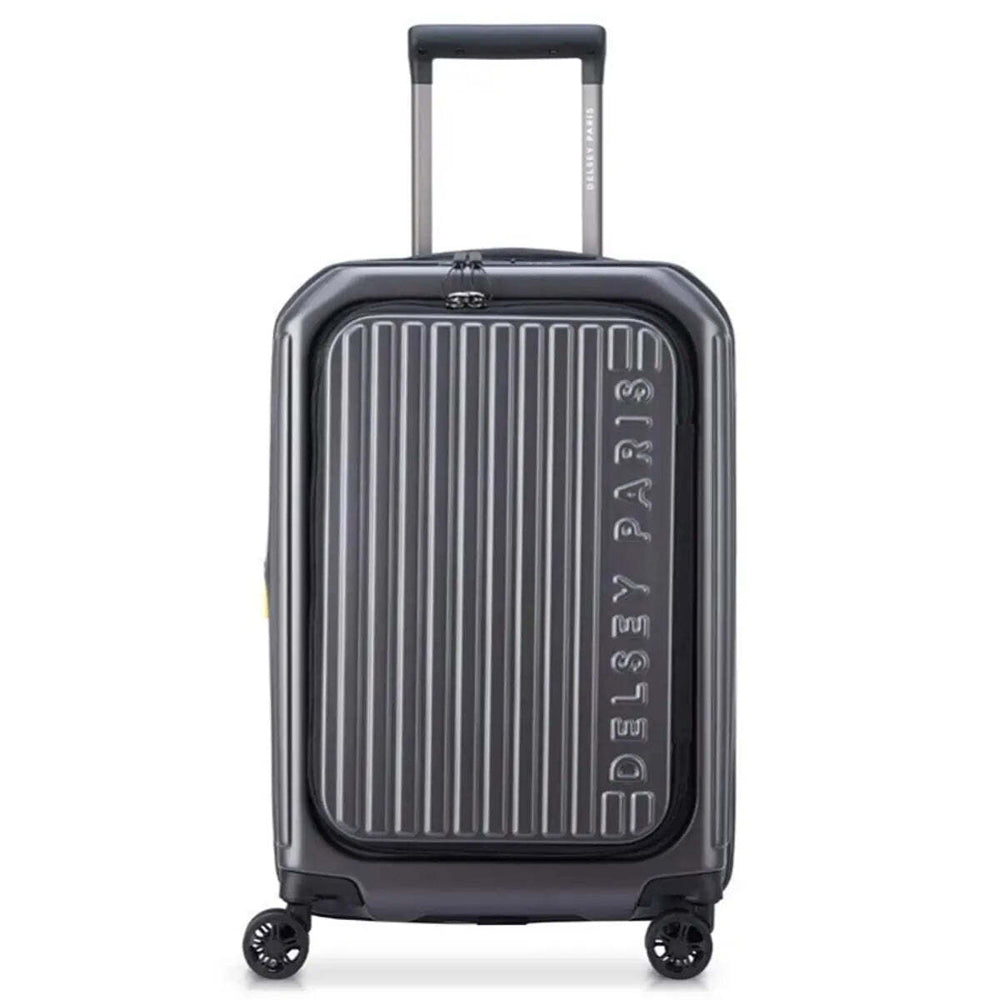 Delsey Securtime Zip 55 cm Top Opening 4-Wheel Expandable Cabin Suitcase - Grey