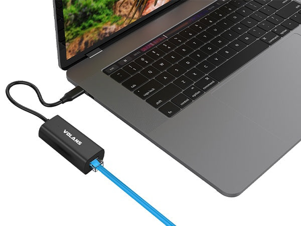 Volans Aluminium USB-C to RJ45 Gigabit Ethernet Adapter