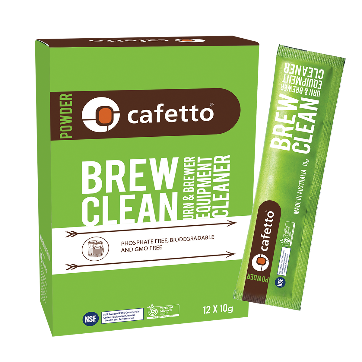Cafetto Brew Clean Powder - 12 X 10G Sachet