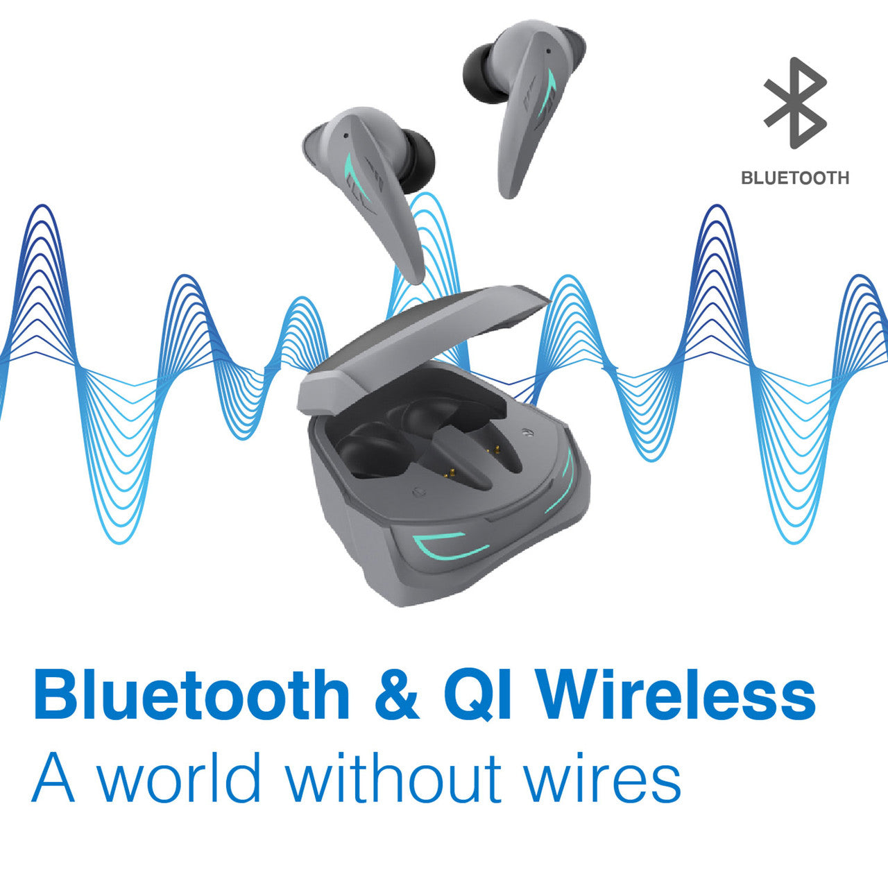 Laser TWS Gaming Earphones with ANC and Low Latency (Black)