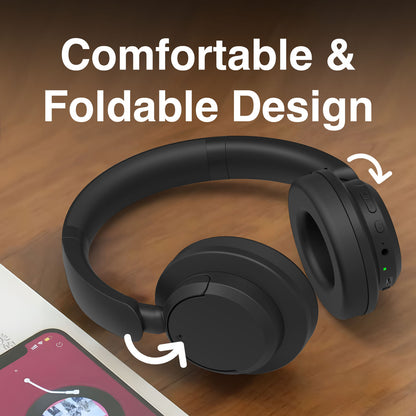 Laser Active Noise Cancelling Bluetooth Headphones (Black)