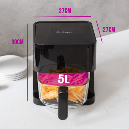 Healthy Choice 1350W 5L Touched Controlled Digital Air Fryer with Glass Basket