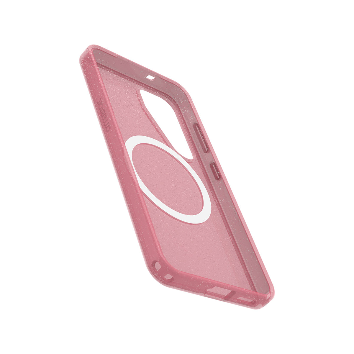 OtterBox Symmetry Phone Case for Samsung Galaxy S25 with MagSafe (Clear/Pink)