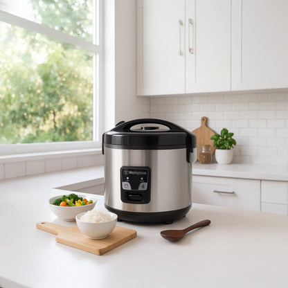 Westinghouse 10 Cup Rice Cooker Stainless Steel & Steamer