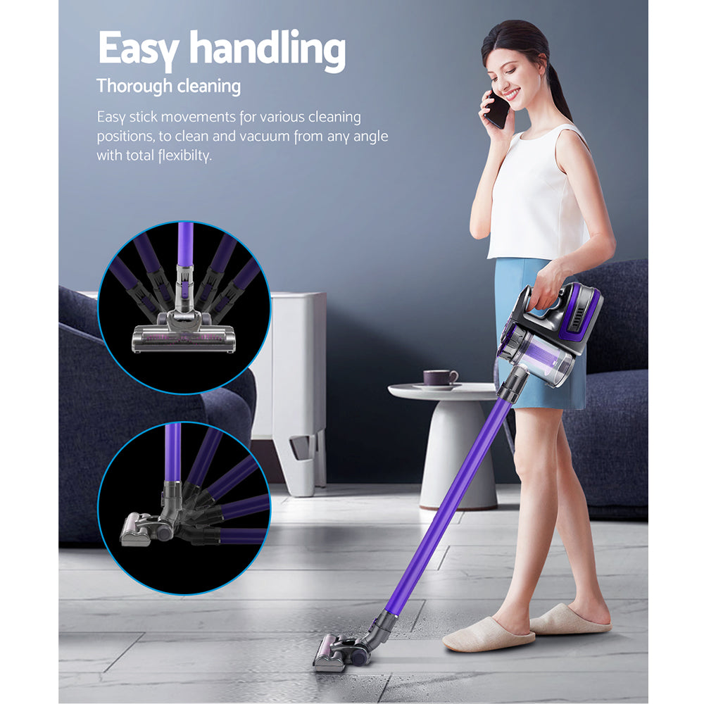 Devanti Stick Vacuum Cleaner Bagless Cordless 150W (Purple)