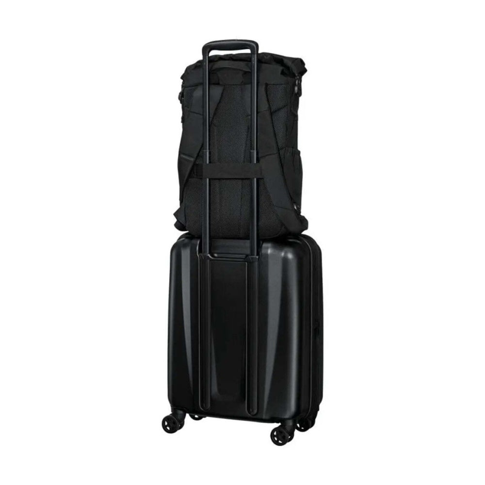 Wenger UrbanOne Roll-Top Laptop Recycled PET Polyester Backpack Black 15.6in