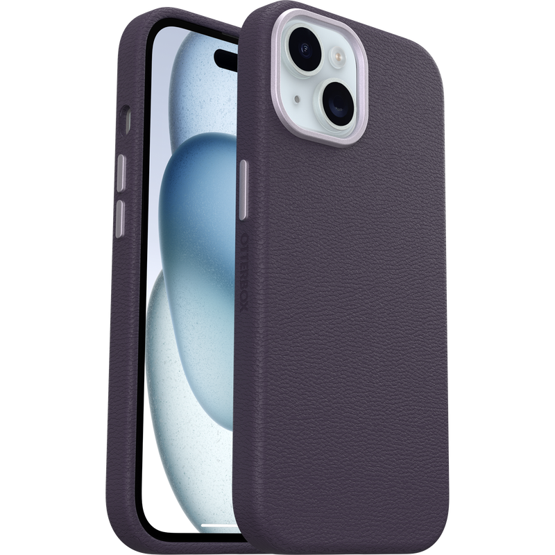 OtterBox Symmetry Cactus Leather Phone Case for iPhone 15/14/13 (Purple)