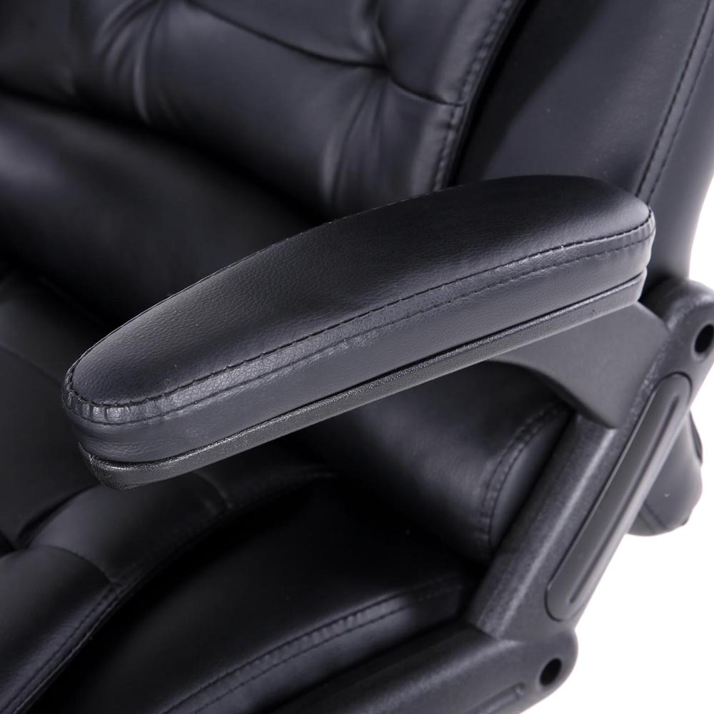 Artiss 8 Point Massage Office Chair Heated Seat Recliner PU (Black)