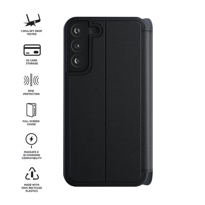 3sixT SlimFolio Case in Black - Samsung GS24, GS24+, GS24 Ultra