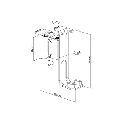 Goobay 2-Pieces Speaker Wall Mount Sonos One (White)