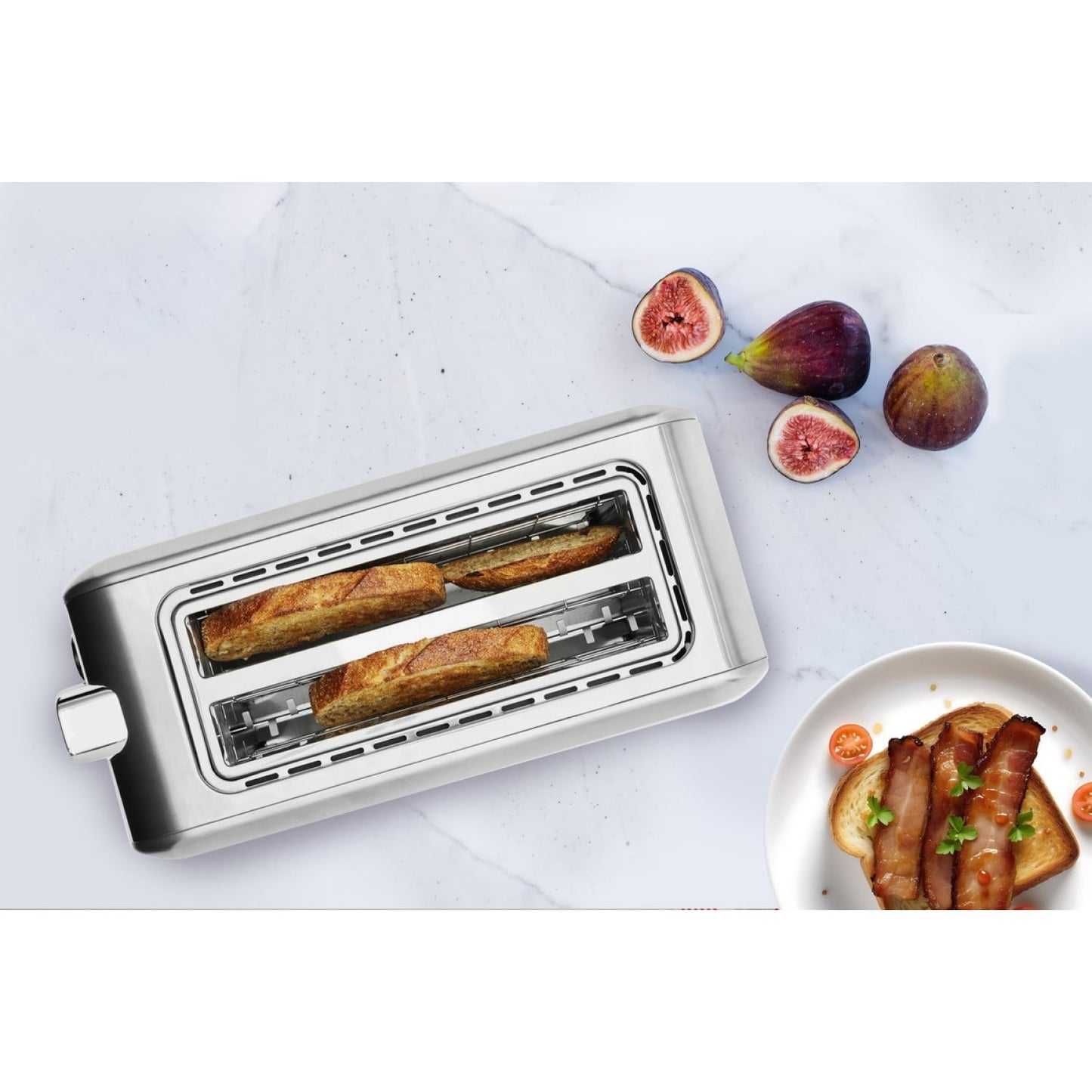 Morphy Richards Equip Stainless Steel 4 Slice Toaster with Long Slots
