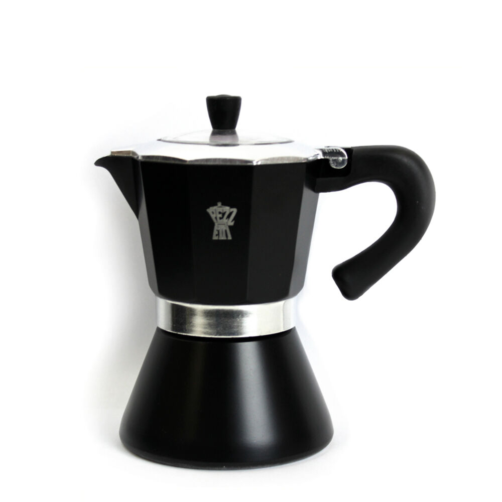 Pezzetti Bellexpress Aluminium 6-Cup Stovetop Induction Coffee Maker Black