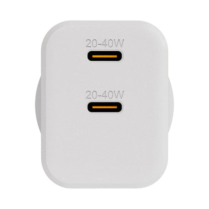 EFM ECO 40W Dual Port Wall Charger with GaN, Power Delivery and PPS (White)