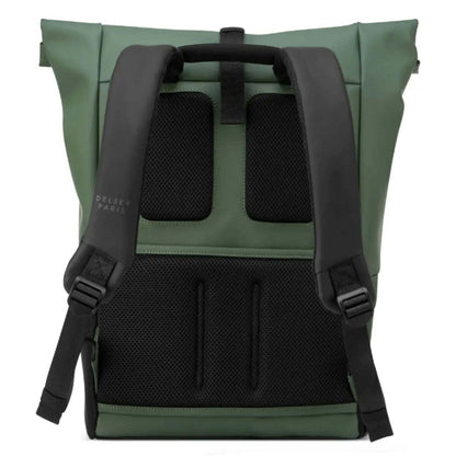 Delsey Turenne Soft Rolltop 15" Laptop Backpack with RFID - Green