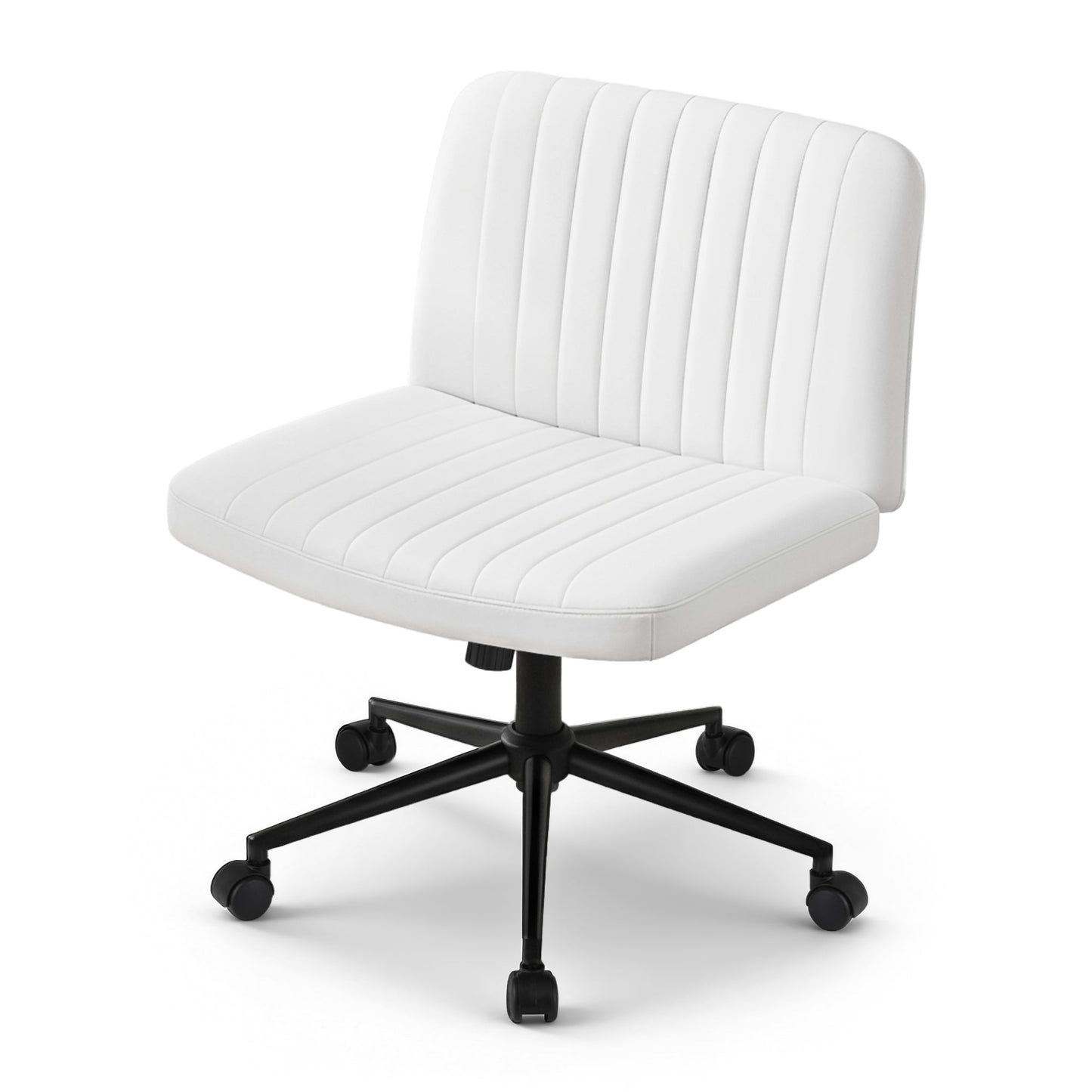 Artiss Criss Cross Fabric Office Chair with Wheels (White)