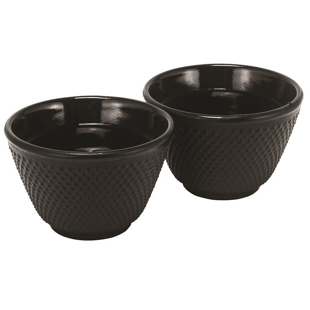 Avanti Hobnail Cast Iron Tea Cups Set Of 2 - Black | Tea Cups | 100ml