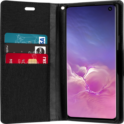 Goospery Canvas Diary For Galaxy A21S - Blue