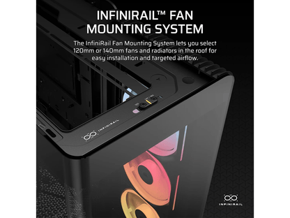 Corsair FRAME 4500X LX-R RGB iCUE LINK Panoramic Glass ATX Mid-Tower Case - Black