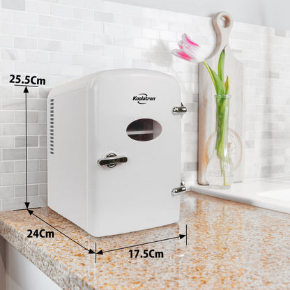 Koolatron Retro Mini Fridge 4L White