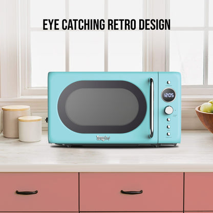 Total Chef Retro Microwave 20L Blue