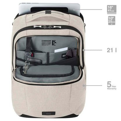Wenger MX Professional 16" Laptop Backpack with Tablet Pocket - Sand