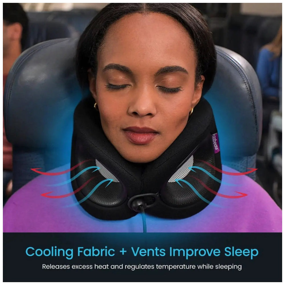 Cabeau Evolution X Memory Foam Travel Neck Pillow Diamond Adjustable Black
