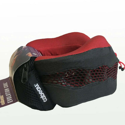 Cabeau Evolution Cool 2.0 Memory Foam Travel Pillow with Ear Plugs and Travel Bag (Red)