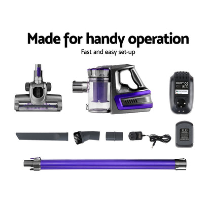 Devanti Stick Vacuum Cleaner Bagless Cordless 150W (Purple)