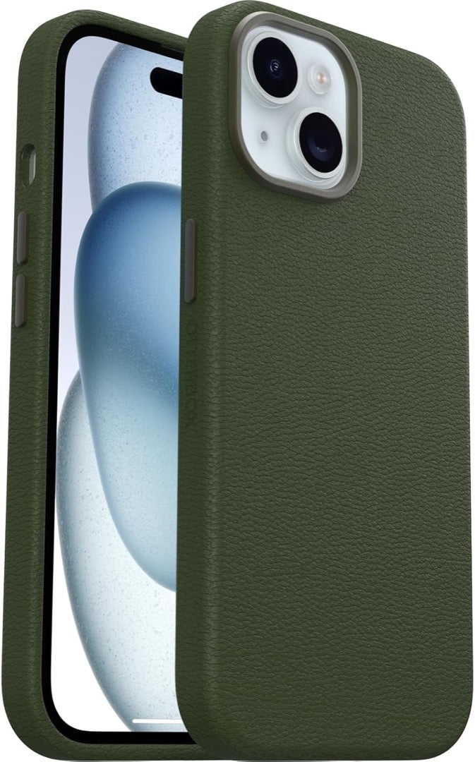 OtterBox Symmetry Cactus Leather Phone Case for iPhone 15/14/13 (Green)