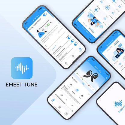 EMeet AirFlow Wireless Open-Ear Bluetooth Wireless Earbuds Rechargeable Black
