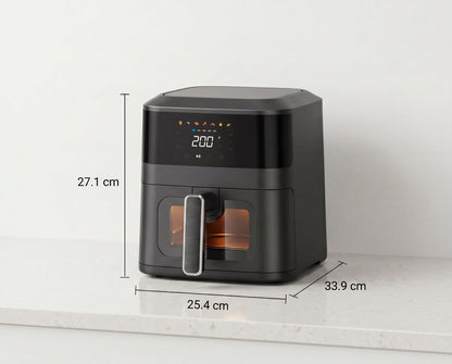 Healthy Choice 1400W 5L Non-Stick Digital Air Fryer with Clear Viewing Window