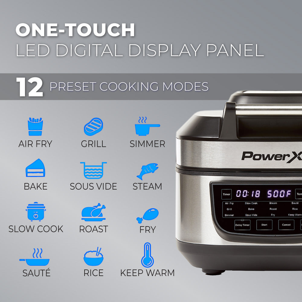PowerXL 12-in-1 Grill Air Fryer Multicooker 1450W