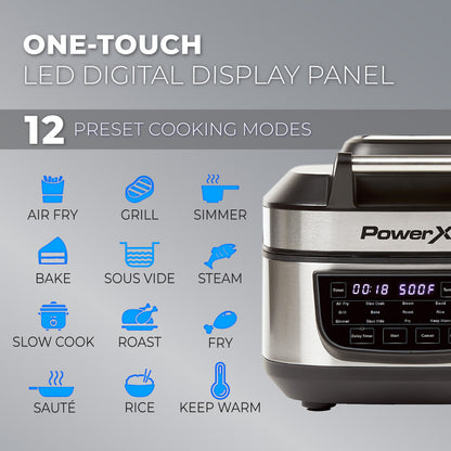 PowerXL 12-in-1 Grill Air Fryer Multicooker 1450W