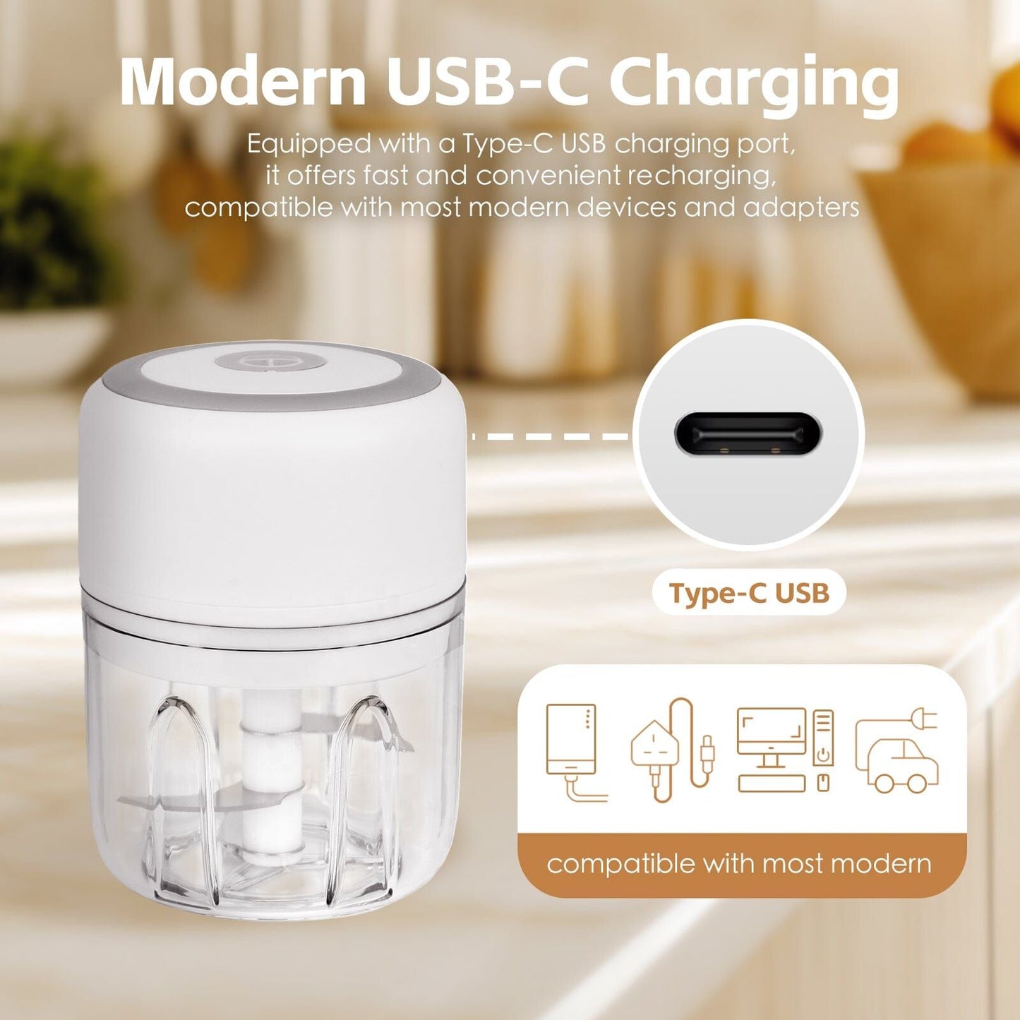 Cook Easy Portable Mini Food Processor 250ml