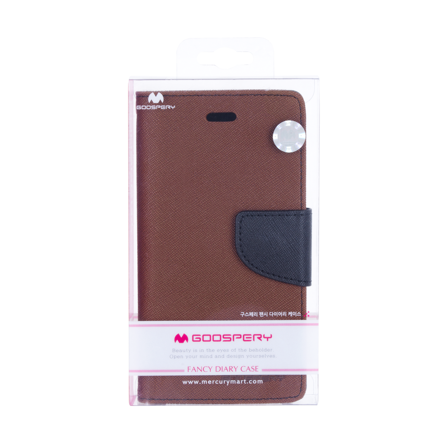 Fancy Diary Case for iPhone 13 Pro - Hot Pink/Navy
