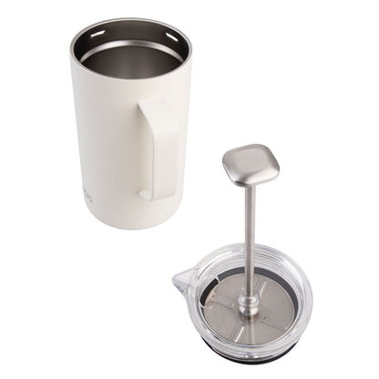 Oasis Stainless Steel Double Wall Insulated Coffee Press - 4 Cup - 600ml (Alabaster)