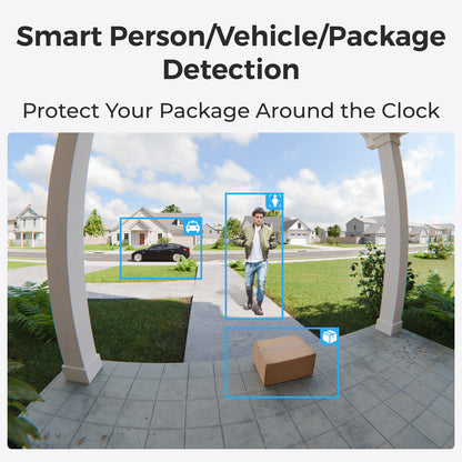 Reolink 2K 4MP Battery Video Doorbell Smart Detection Chime White