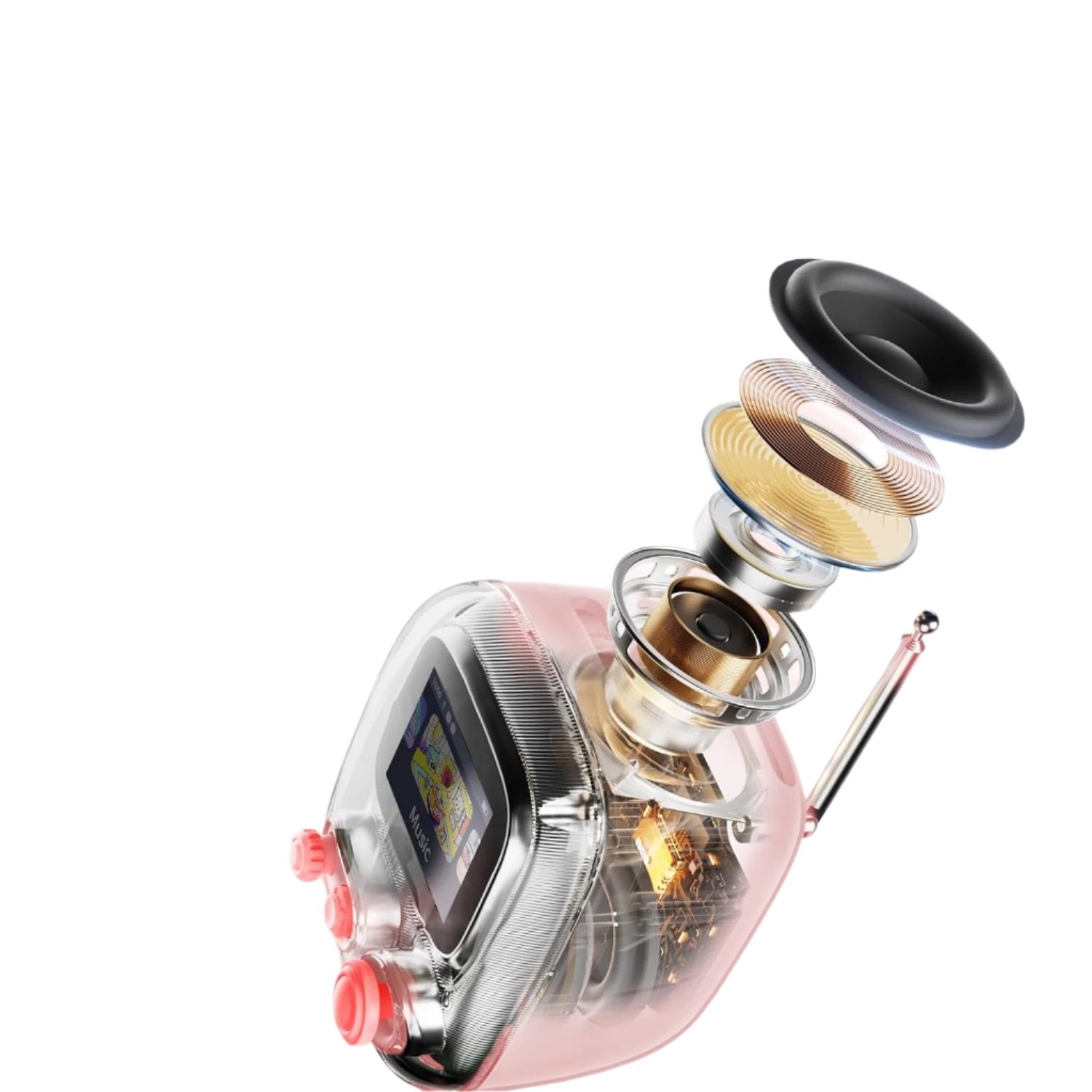 Divoom Tiivoo-2 Photo Album & Lyrics Speaker (Pink)