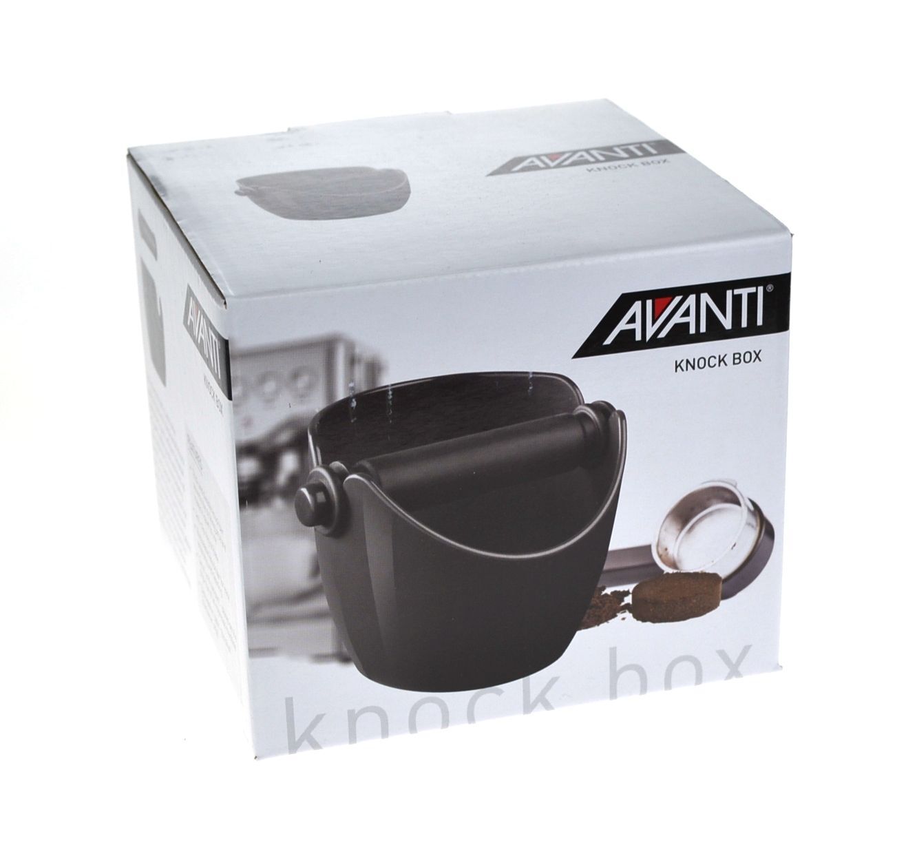 Avanti Coffee Espresso Grinds Waste Tamp Knock Box Bin Bucket Container - Black