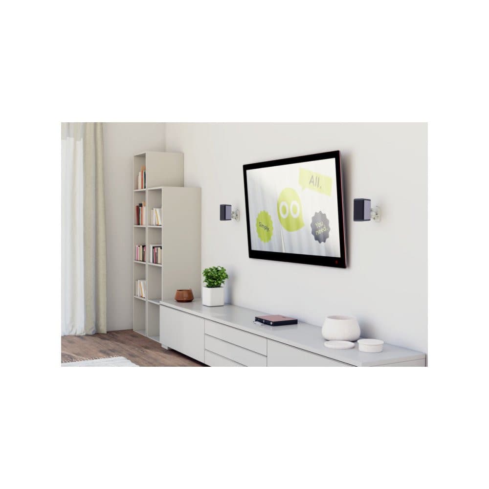 Goobay 2-Pieces Satellite Speaker Wall Mount (White)