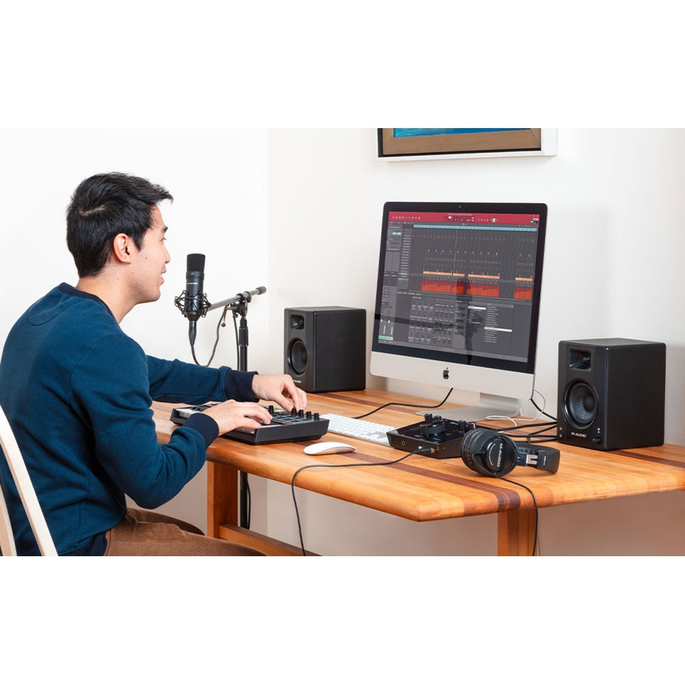 M-Audio BX4 Bluetooth Studio Monitors Speaker Set with 4-Inch Woofer 120W 2pc