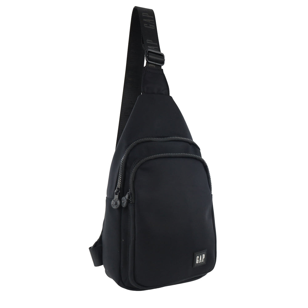 GAP Unisex Travel Nylon Crossbody/Sling Bag w/ Secure Zip 23x38cm Black