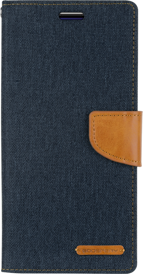 Goospery Canvas Diary For iPhone 13 Pro Max - Navy