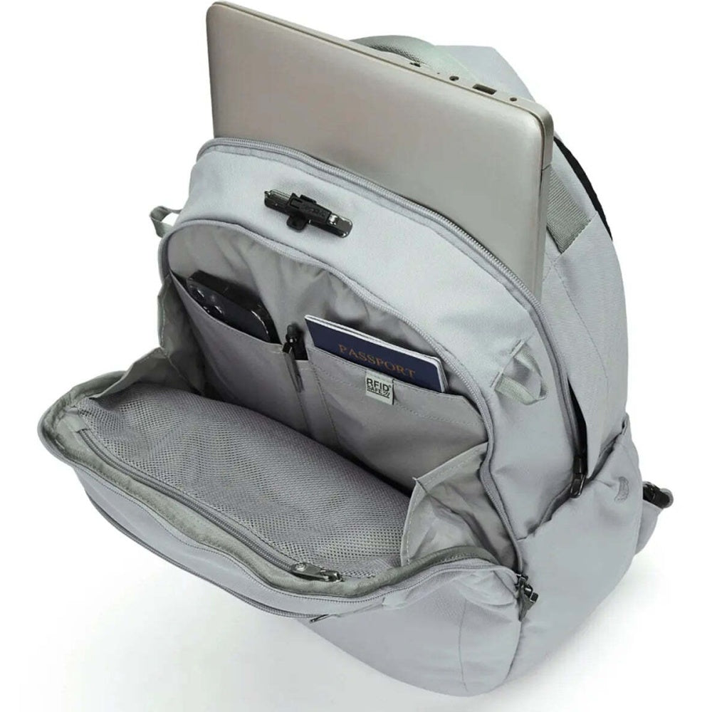 Pacsafe V Tour Anti-Theft RFID Blocking Secure 16" Laptop Backpack Digital Grey