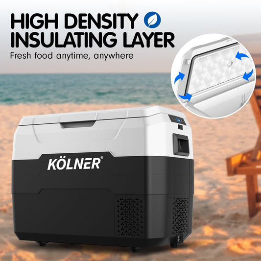 Kolner 40L Portable Fridge Cooler/Freezer (Black)