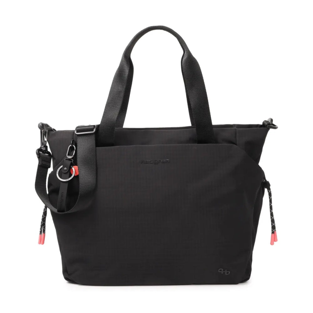 Hedgren Satoshi Womens Travel 14in Laptop Tote Handbag Lockable Zips Black